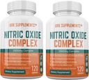 2 Butelki Tlenek azotu Kompleks 3500mg Na Podawanie L- Argininy HCL AAKG AKG Alpha Ketoglutaminian Cytrulina Malate 240 Kapsułki ogółem