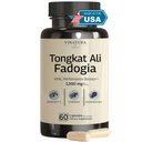 Tongkat Ali Fadogia Agrestis - 1200mg, ulepszony suplementem uzupełniającym tlenek azotu, Longjack Tongkat Ali for Men, * USA Made and Tested *, 60 kapsułki