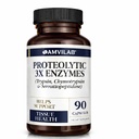 Enzymy proteolityczne 3X - Trypsin, Chymotrypsin & Serrapeptydaza - Redukuje Edemę i podrażnienie od urazu tkanki tłuszczowej - wspomaga Body Wellness & Recovery - Suplement diety - 90 Kapsułki