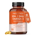 Omega 3 Olej rybny 2000mg. Olej rybny Omega 3 Suplementy do wsparcia zdrowia serca, Funkcje mózgu i układu sercowo-naczyniowego - Non-GMO, Gluten- Free & Keto- Friendly - 60 Służenia, 120 Softgels