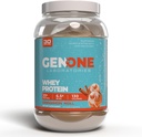 Genone serwatka w proszku w proszku, 25 g białka i 6,5 g BCAA za porcję, Cynamon Roll, Niskie węglowodany, Szybka trawienie, 30 Słupki, 2,25 LB