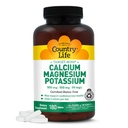 Country Life Target Mins - Wapń Magnezu Potas Bone & Heart Health Supplement, 1000mg Wapń, 500mg Magnez, Wspiera Wapń utylizacji, 180 Tablets - Certified gluten Free & Vegan