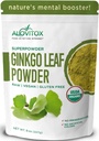Ginkgo Biloba Leaf Powder 8oz - Ginkgo Biloba Tea wspiera zdrowe starzenie, pamięć, koncentracja, nastrojenie i koncentracja - 100% Naturalny ekstrakt z liści Ginko, wegan, nieGMO i certyfikowany organiczny proszek z liści Ginkgo