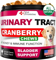 Leczenie psów UTI - Suplement żurawinowy dla psów UTI - Kontrola pęcherza - Medycyna leczenia trakcji moczowej - Suplement żurawiny Witaminy Multivitamin Chews - Made in USA