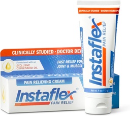 Instaflex Pain Relief Cream Releases Clinically Studied Pain Relief from artretitis, Back Pain, Strains and Joint and Muscle Pain (4 oz)