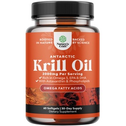 Olejek kryla antarktycznego 2000mg Softgels Per Serving - Omega 3 Kryll Oil Supplement with EPA DHA & Astaxanthin (60 liczenie (opakowanie po 1)