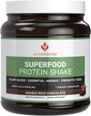 ACTIVATEDYOU Superfood Protein Shake -Vegan Plant Protein Powder - with Organic 7 Mushroom Blend, Spirulina, and GoldRella Chlorella - Promotes Muscle Integrity, Chocolate Flavor (15 Servings)
