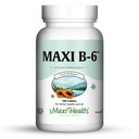 Maxi Health B- 6 - Witamina B6- 100 mg Zdrowie układu sercowo- naczyniowego - 100 tabletek - Kosher (100 liczenie, opakowanie po 2)