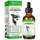 Antybiotyk dla psów, Natural Dog Antibiotic Supports Supports Dog UTI Leczenie, Ulga alergiczna, Trawienie, Zakażenie skóry Coat & Swędzacze uszu, Suplement ziołowy z Bacon Flavor - 60 ml / 2.02oz