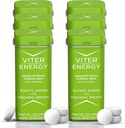 Viter Energy 40mg Caffeine Mints - Sugar Free, B Vitamins, Vegan, Boosts Fast Energized Alert Focus, Caffeinated Nootropic Supplement Pills (Spearmint Flavor, 20pcs, 6 Pack, 120pcs Total)