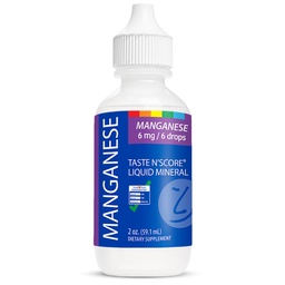 Smak N 'Ocena Mangan płynny jonowy suplement mineralny; 100% Czysty; 6 mg; 118 Służenie