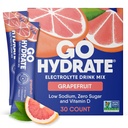 GoHydrate Niski poziom elektrolitów sodu w proszku Pakiety cukrowe - Natychmiastowa Hydration Daily Drink Mix - Zero Sugar Water Flavor Packet Singles z witaminą D - (Grejpfrut, 30 opakowań)
