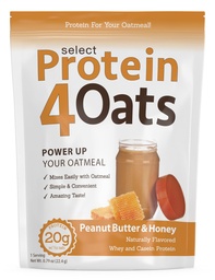 Pescience Protein4Oats, Proszek proteinowy, aby niesamowite degustacja białka owsianka, z serwatką i kazeiną, Gluten Free, Masło orzechowe i miód, 12 Służenie