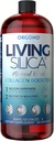 Orgono Living Silica Collagen Booster Bis124; Wegan Mineral- Based Silica Supplement Assembly 124; Wspiera zdrowe Kolagen & Elastin Produkcja do Joint & Bone Support, Glowing Skin, Silne włosy i paznokcie 124; 33.8 Fl Oz