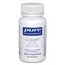Pure Encapsulations Copper Glycinate 60 's - 2 mg Copper Supplement, Supports Red Blood Cell Formation * - Aids Energy Metabolizm - Non-GMO & Vegan - 60 Kapsułki