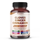 Ultra Goździki z Ginger & Cinnamon - All- in-1 Suplement do Pomocniczego Poparcia Zdrowia - Made in The USA - 150 Kapsułki