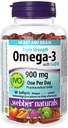 Webber Naturals Triple Strength Omega-3 z CoQ10 eteric coal 900 mg Omega-3 (EPA • DHA) / 100 mg CoQ10, 80caps