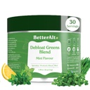 Better Alt Zielony proszek, Detox & Debloat z 15 Super Zielone Mieszanka Spirulina, Moringa Proszek, Wheatgrass, Pre & Probiotyki, Pakowane z przeciwutleniaczami, Miętowy Flavor, Nie Maltodekstryna, 30 Służenia