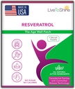 Live to Shine Resveratrol Patch - Przezskórne Toplical Plant oparte na przeciwutleniaczu Wsparcie dla Zdrowego starzenia i zdrowia - 30 Łaty dla kobiet i mężczyzn - USA Made