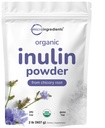 Micro Składniki Organic Inulina Fiber Proszek, 2lb 124; Naturalny Prebiotyk do wspierania Digestive & Gut Health 124; Rozpuszczalny, Łatwy do trawienia 124; Niełuskany, Wegan