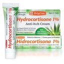 De La Cruz 1% krem hydrokortyzonu - maksymalna wytrzymałość - krem przeciwnowotworowy z Aloe Vera i nawilżaczami na suchą skórę, zaczerwienienie, zapalenie skóry, wyprysk i wysypki - 1 OZ (28g)