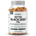 Ocean Organics Better Black Seed Oil Cold Pressed - Czysty Nigella Sativa Oil dla wsparcia immunologicznego - 5% Thymoquinone - Wsparcie pamięci, witalności i zdrowia komórkowego