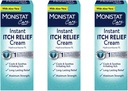 Monistat Care Instant Itch Relief Cream 124; Max Siła 124; Chłodzenie i koi 124; Opakowanie może Vary 124; 1 Ounce Każdy z nich 124; Opakowanie po 3