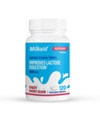 Milkaid Lactase Enzyme Chewable Tablets for Laktoza Nietolerancja Relief 124; Zapobiega Gaz, Bloating & Biegunka 124; Szybkie działanie suplement diety mlecznej (120 Tabletki, Malina)