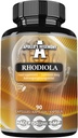APOLLO 'S HEGEMONY Rhodiola Rosea 500 mg Per Capsule - 90 Kapsułek Wegańskich - Wyciąg Standaryzowany do 3% Salidrozydu - Energy and Stamina Booster - Suplement diety