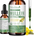 Mullein Drops for Lungs & Lymphatic Dreamage - Lung Cleanse & Detox- Vegan Mullein Leaf Extract Wsparcie immunologiczne, Odżywienie układu oddechowego -9 PotENt Herbal Suplement do Renew -Jako Płyn