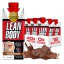 Lean Body Ready- to- Drink Czekoladowy Shake Protein, 40g Protein, Serwatka Mieszanka, 0 Cukier, Gluten Free, 22 Witaminy i Minerały, LABRADA, 17 Fl Oz (Opakowanie 12)