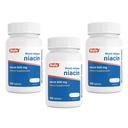 Rugby Timed- Release Niacin 500 mg z 28 mg wapnia, suplement diety dla energii, krążenia i wsparcia metabolizmu, 100 tabletek (3 opakowania)