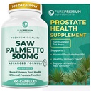 PurePremium Saw Palmetto 500 mg dla mężczyzn / kobiet - Maksymalna moc Saw Palmetto Extract 124; Proszek kapsułki Suplement - Wsparcie Normalny Trakt moczowy, Prostate Health / Hair - 3 miesiące dostaw - 100 Tabletki