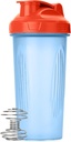 Mr Pen- Shaker Butelki do mieszanek protein, 28 oz, 1 pack, Blue With Orange Top, Protein Shaker Butelka z Wire Whisk Ball, Blender Butelka