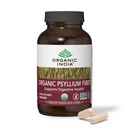ORGANIC INDIA Kapsułki z łusek - Suplement do włókien, Zdrowa eliminacja - Wegan, Keto Friendly, Gluten- Free, USDA Certified Organic, Nie- GMO, Rozpuszczalny i nierozpuszczalny Fiber Source - 180 Count