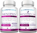 Zatwierdzone Menopryna Nauki - Menopauza Wsparcie - Protykin, Czarny Cohosh - 1 Dzień Menopryny Butelki + 1 Menopryna Butelka PM - Wegan