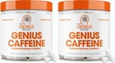 Genius Kofeina Pigułki 100mg, Extended- Release Microencapsulated Kofeina Pigułki - All- Naturalne non-Crash Trwała energia, Focus & Concentration Supplement - Nootropic Brain Booster - 100 Kapsułki