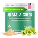 Amla Powder & Green Tea Superfood Supplement, 20x Ultra skoncentrowana Amla, Wsparcie przeciwutleniacze, Made with Oolong Tea and Indian Gooseberries, Organic, Wegan, Classic Flavor, 90 Słupki