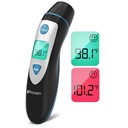 Termometr przedni dla dorosłych i dzieci z funkcją ucha (Superior Accuracy, Fast & Easy w użyciu z kolorowym alarmem gorączkowym i 20 Pamięć, Szybki 1-sec Termometr temperatury