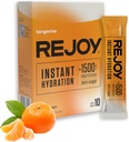 Rejoy - Pakiety proszkowe elektrolitów, 10 Sticks - Suplement Napoju Nawadniającego - Bezcukrowy, Keto i Paleo Friendly, Wegan, Non-GMO, Easy Open Single- Serving Stick (Tangerine)