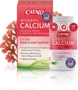 Catalo Wapń damski z Aquamin ™ Red Algae - Plant- Based Marine Calcium Supplement z witaminą D3, Magnezu i cynku - Wysoka receptura absorpcyjna - 60 tabletek