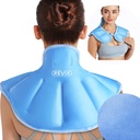 REVIX Ice Pack for Neck and Shoulders Upper Back Discomfort, Duży Ice Pack Neck z miękkiego pluszowego lining, wielokrotnego użytku żel zimny kompres do popo- treningu odzyskiwania, niebieski