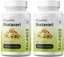 Organic Shatavari 1200mg, 60 Kapsułki - Lactation Support Vitamin, Hormonal Balance for Women, Asparagus Racemosus Root