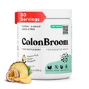 ColonBroom Pyllium Husk Proszek ze Stevia (Owoce Tropikalne) - Colon Cleanse for Bloating Relief & Gut Health - Colon Broom Fiber Powder Drink - Wegan Fiber Powder Stevia Supplement, 50 Servings