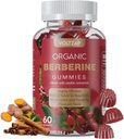 Berberine Supplement Gummies 1200mg: Berberine with Ceylon Cynamon - Berberine Gummies with Turmeric Milk Thistle Artichock - Wegan Malina Flavor (60 Hrabia)