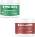 Amla proszek i zielona herbata Superfood suplement z indyjskich agrest & Hibiscus, Organic, Wegan, 30 Sługi