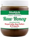 Stakich Royal Jelly, Bee Pollen, Propolis Wzbogacony surowy miód - czysty, nieprzetworzony, nieogrzewany - 5 funtów (80 unce)