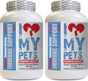 I LOVE MY PETS LLC Skin Care for Cats - CAT Immune Support - Booster - Healthy Supplement - Milk Thistle Cats - 120 Treats (2 Bottles)