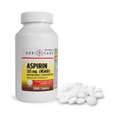 GeriCare Aspirin Tablets 325 mg - Reliever bólowy i zmniejszenie gorączki Aspiryny niepowlekane dla dorosłych i dzieci 12 + (NLPZ) Świetny na ból głowy, ból zęba, zapalenie stawów, ból menstruacyjny i mięśni (Butelka 1000)