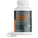 Bronson Magnezu Glicynian 200mg Wysoka absorpcja Chelated Buffered Gentle On The Stomach Non-GMO, 60 Kapsułki wegetariańskie